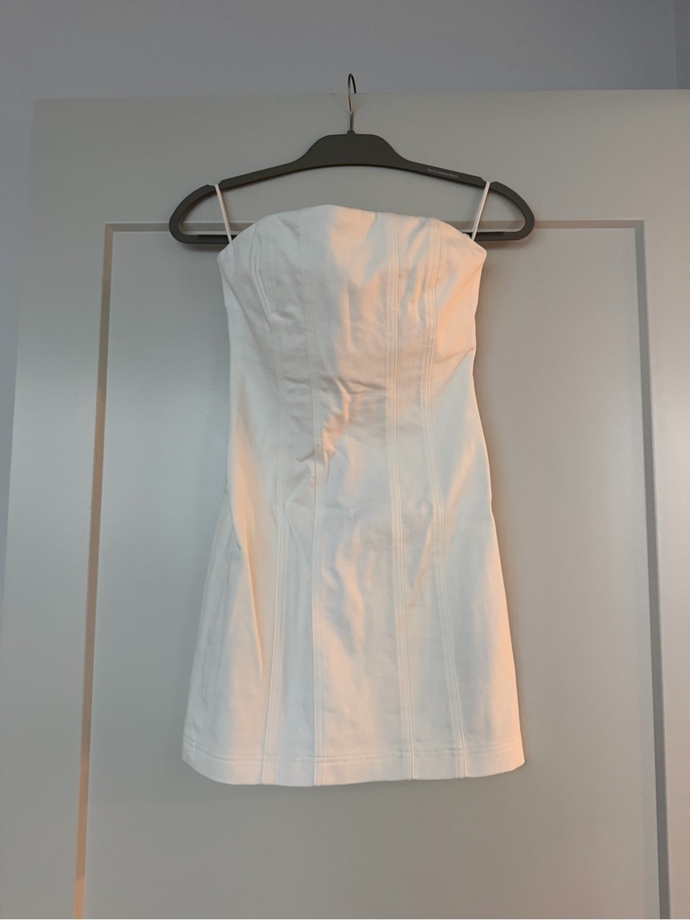 White Strapless Mini Dress